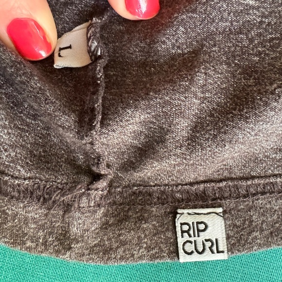 RIP CURL Men’s Brown Graphic Short Sleeve T-shirt. Rip Curl Logo On Front.Size L - Picture 5 of 7